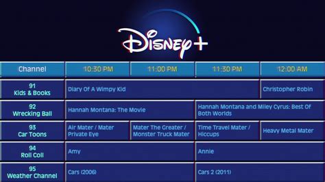 Disney Channel tv schedule